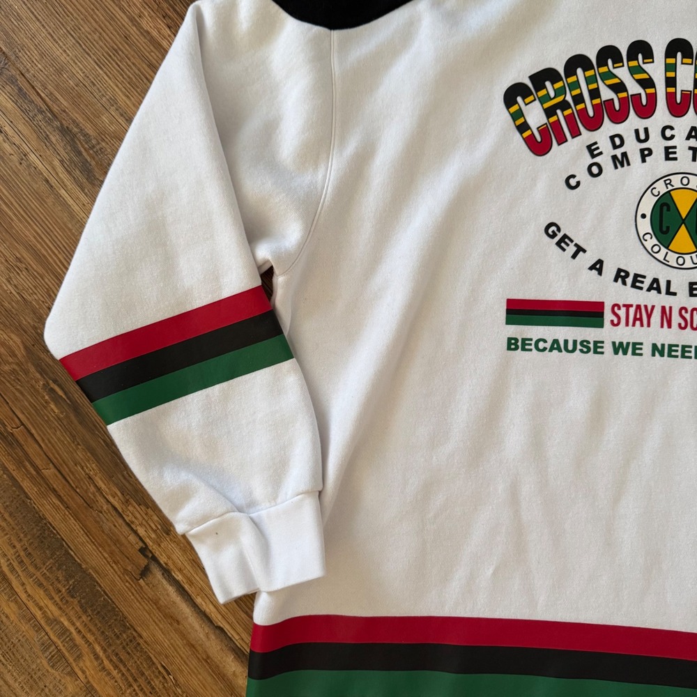 Cross Colours Hoodie Hip Hop Sweatpants Set Mens 2XL Stay N School Retro - Picture 4 of 16